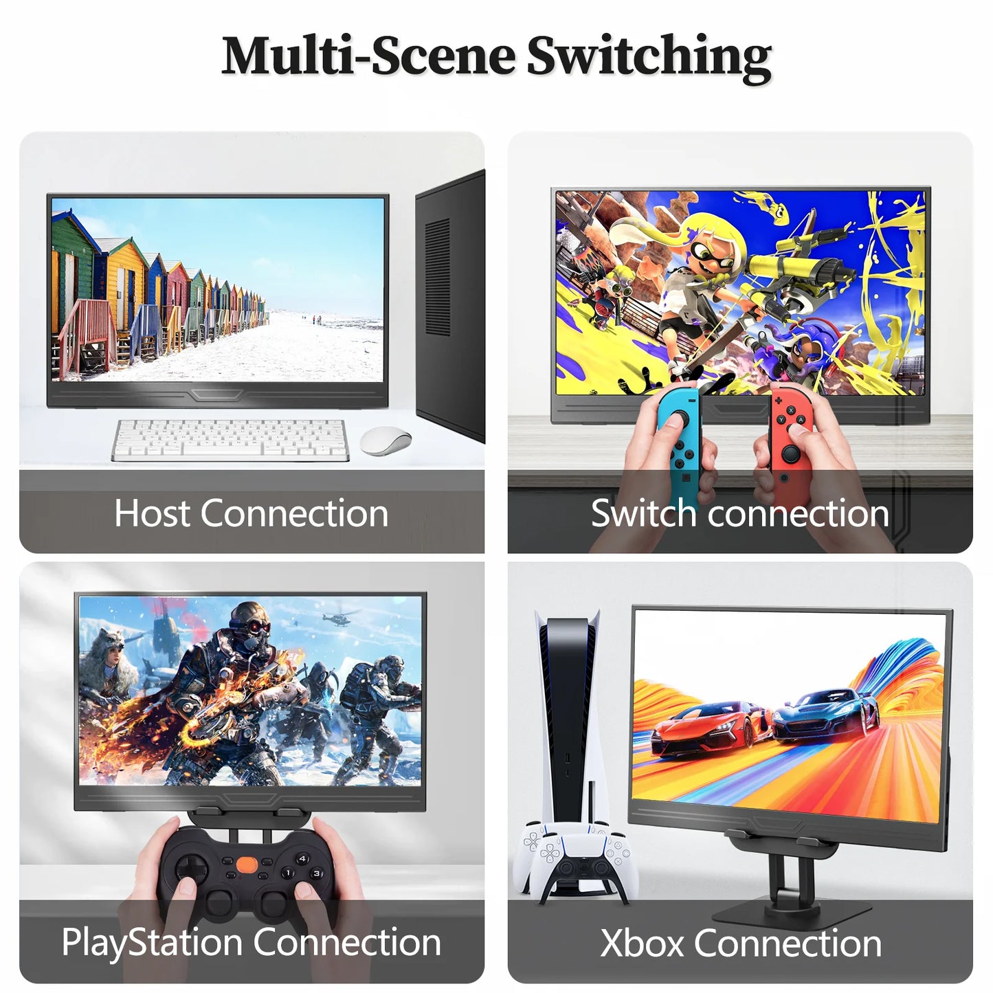 VEOUT 13.3inch Small Portable Monitor for Laptop, IPS 1080P USB HDMI Travel External Second Screen for Mac Phone PS5 Xbox Switch