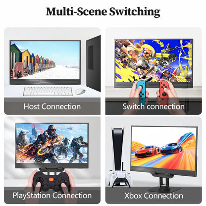 VEOUT 13.3inch Small Portable Monitor for Laptop, IPS 1080P USB HDMI Travel External Second Screen for Mac Phone PS5 Xbox Switch