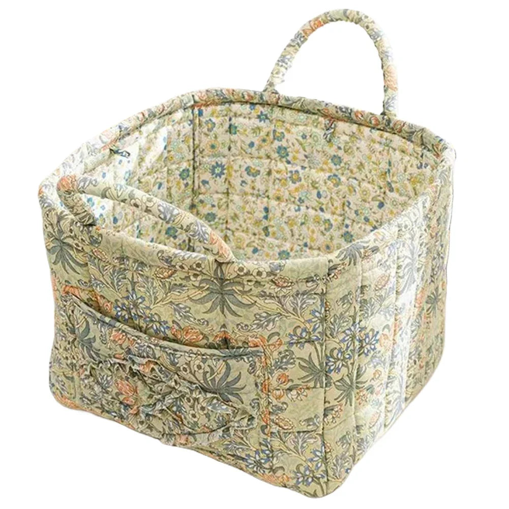 Boho Fabric Storage Basket Large Capacity Quilted Laundry Hampers Collapsible Dirty Clothes Underwear Sorting Laundry Baskets