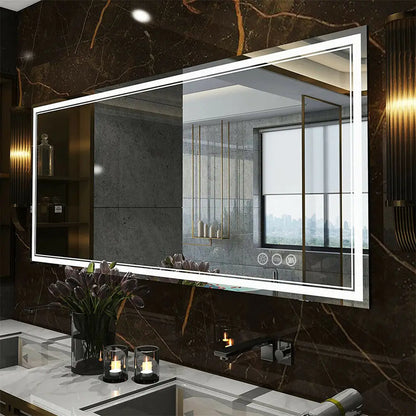 LED Mirror With Touch Switch For Bathroom Vanity Wall Mounted