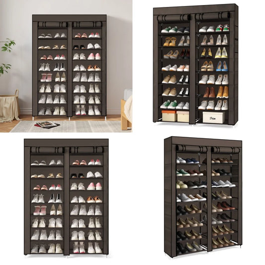 Shoe Rack 32 Pair Heavy Duty 10 Tier Double Organizer