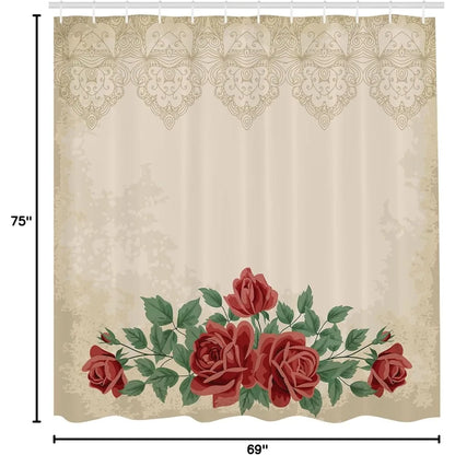 Color Country Style Shower Curtain With Daisy And Butterfly Pattern