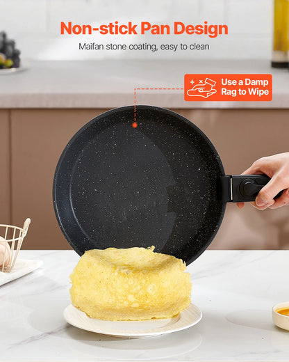 SucceBuy Nonstick Granite Cookware Set for Induction Cooking