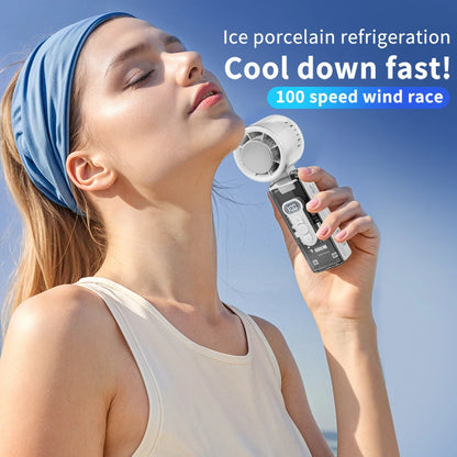 APWIKOGER High Speed Turbo Foldable Personal Cooling Fan With LED