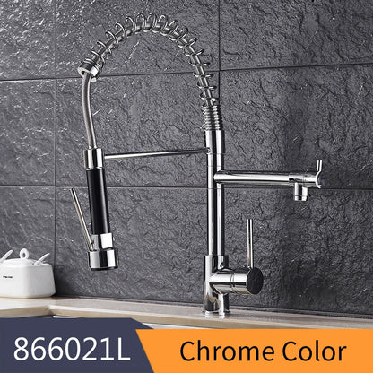Kitchen Sink Faucet With Single Pull Out Sprout Deck Mounted