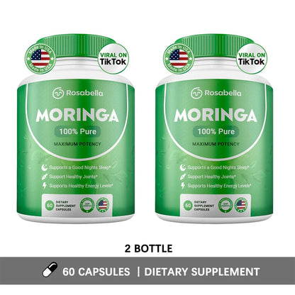 Pure Nutrient Moringa Capsules for Energy and Skin Health