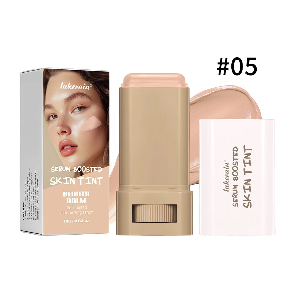 2pcs/set Skin Tint Foundation Stick Serum Boosted Smooth Plumper High Coverage Travel Bronze Concealer Long Lasting Makeup