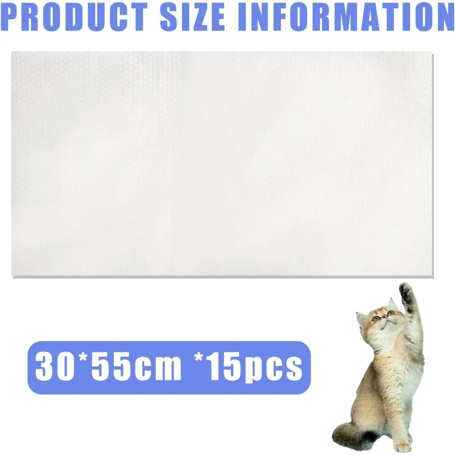 15 PCS Disposable Pet Bath Towels 11.8 x 21.6 Inch Portable Pet Grooming Towels for Small Dogs Puppies and Cats Absorbent Conve