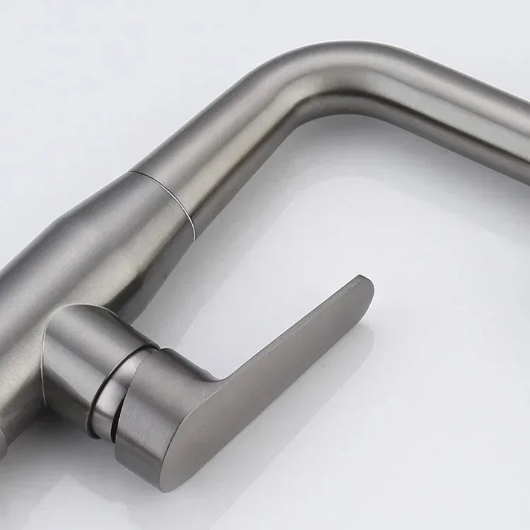 Stainless Steel Pull Out Rotatable Kitchen Tap Four Modes
