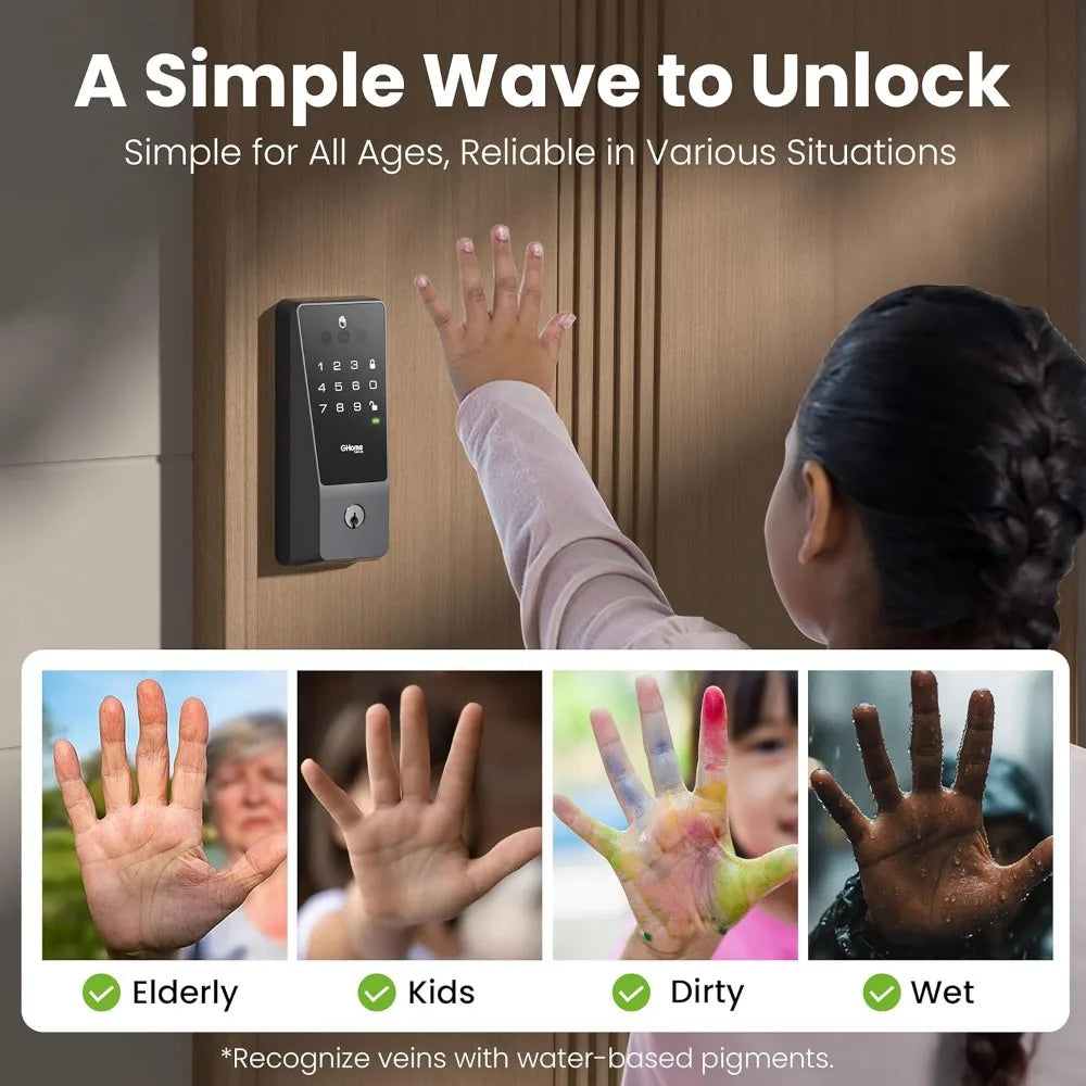 Kankeirr Palm Vein Smart Lock with WiFi for Front Door