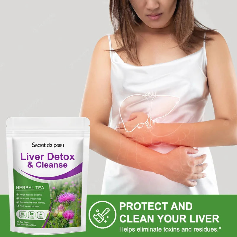 30 Tea Bags Liver,Kidney and Pancrea Herbal Compound Detox & Cleanse Herbal  Milk Thistle Tea