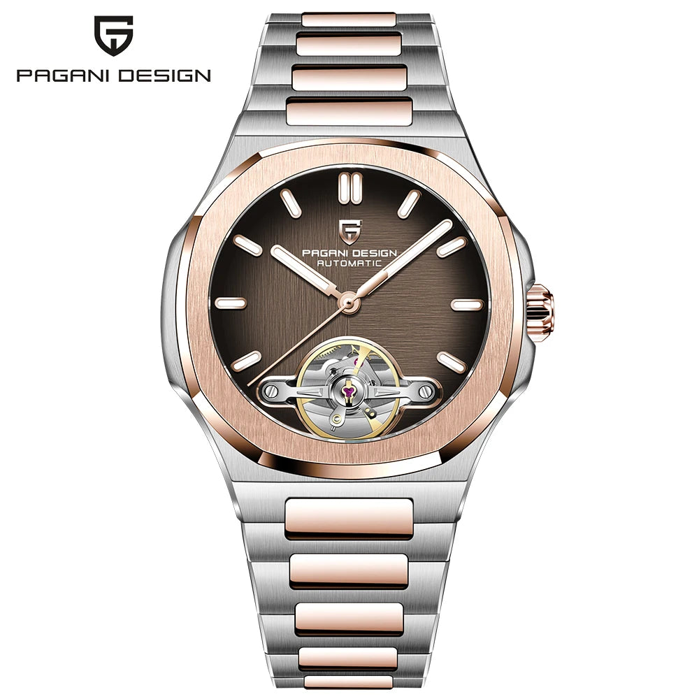 PAGANI DESIGN Skeleton Tourbillon Automatic Mens Watch