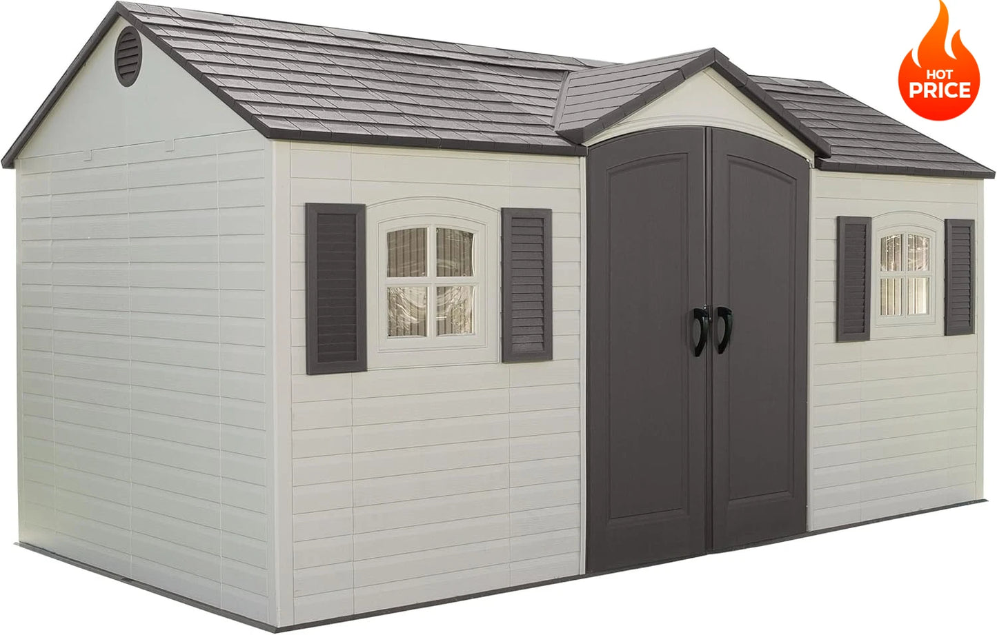 XMSJ 6446 Outdoor Storage Shed Alloy Steel And Polyethylene Construction