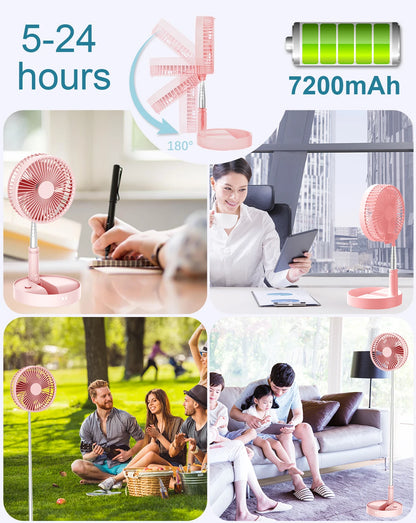 UN UNITEDTIME Remote Control Foldable Desk Fan Portable Table Fan