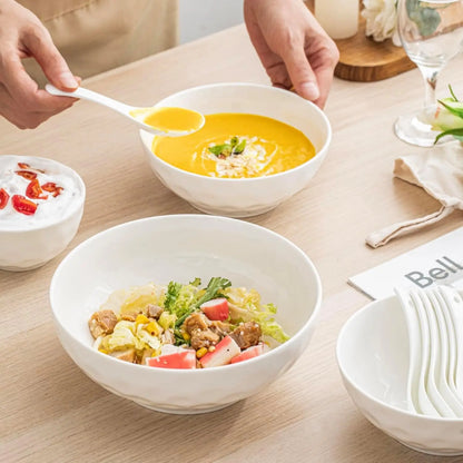 Porcelain Soup Bowls Set of 6 Microwave and Dishwasher Safe