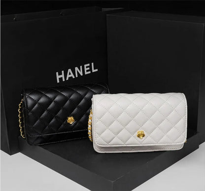 Luxury Geniunie Leather Sheepskin Diamond Lattice Handbag High Quality Metal Chain Clutch Wallet Purse Shoulder Bags for BC4-1