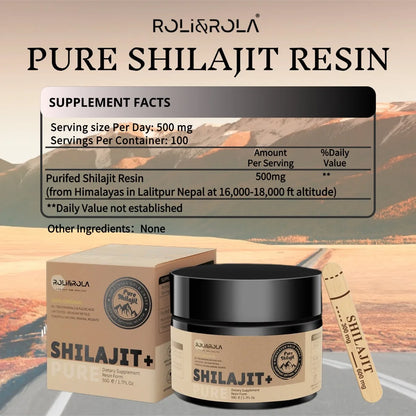 ROLI&ROLA Shilajit Resin With 85 Plus Minerals Fulvic Edible Supplement