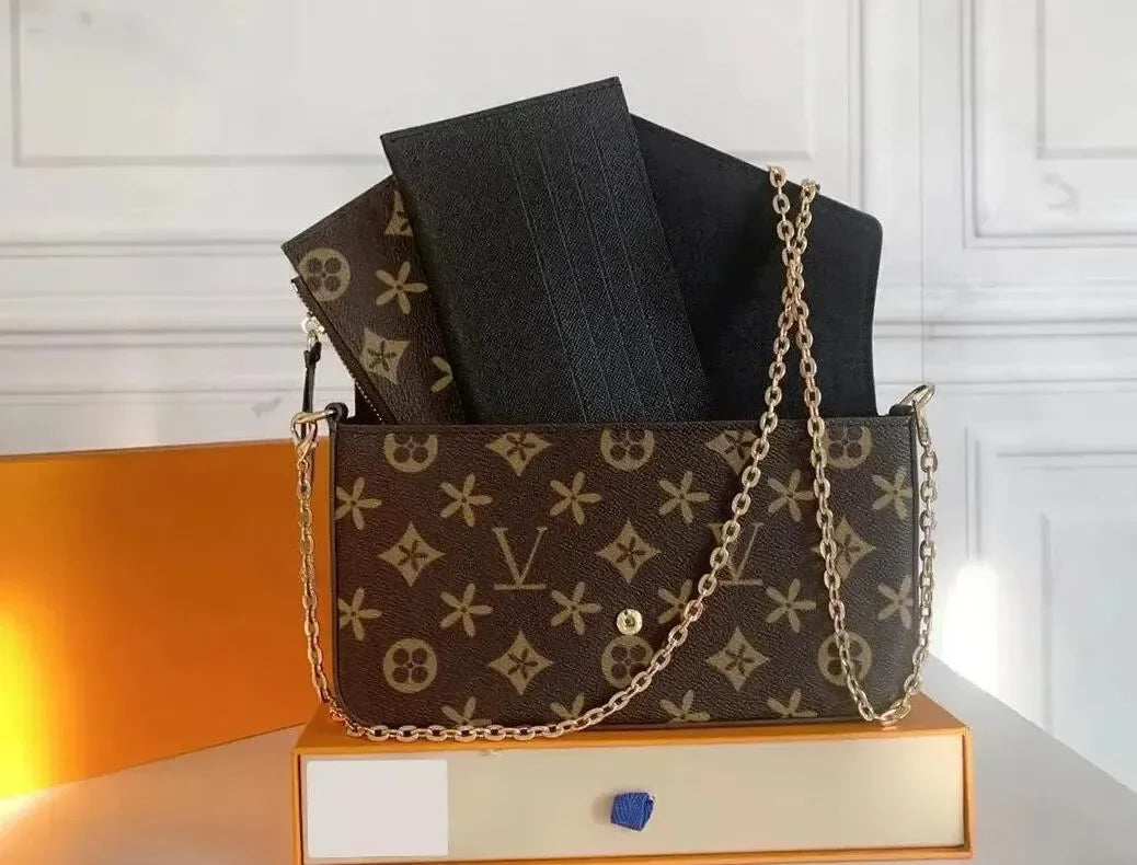 Top Designer Handbag Shoulder Chain Bag Clutch Fap Totes Bags Waet Check Veour Thread C Purse Doube Letters Soid Hasp Waist Square