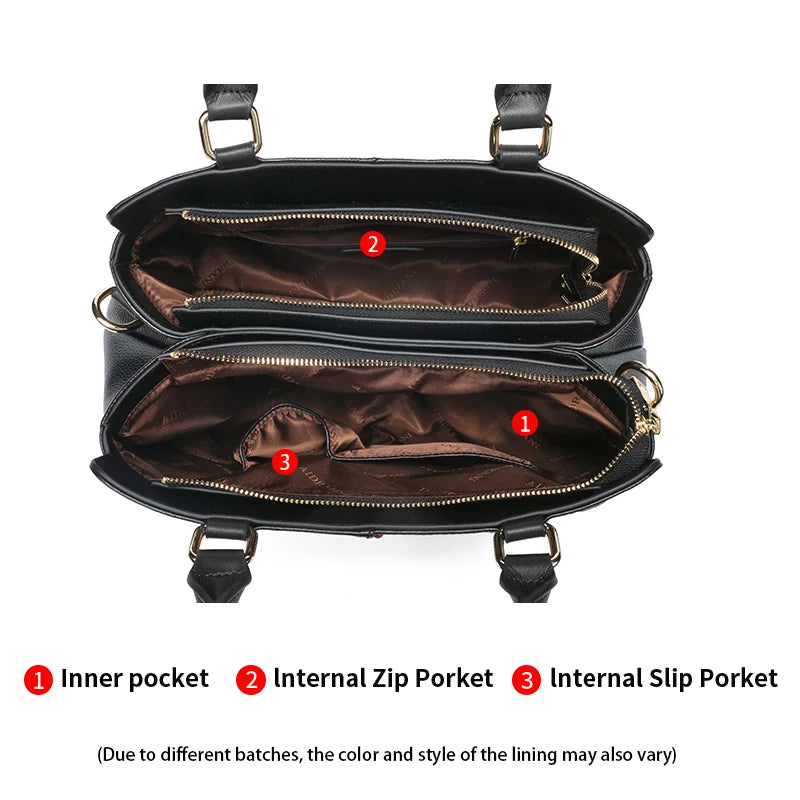 EP.MINGYUANCN Women's Genuine Leather Crossbody Bag