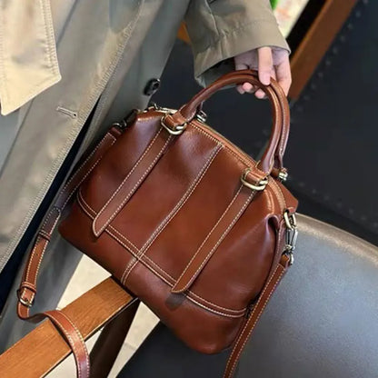 Luxury Designer Women's Bag High Quality Genuine Leather Shoulder Bag Woman Handbag Vintage Cow Leather Female Crossbody Bags