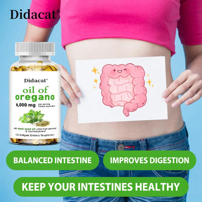 Bcuelov Oregano Oil 6000mg With Black Seed For Digestion