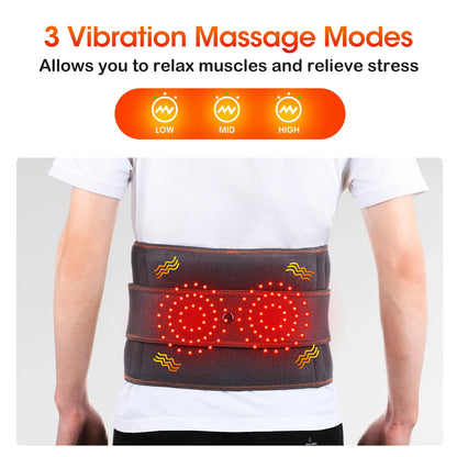 PASTSKY Infrared Waist Massager Belt With USB Charge And Vibration
