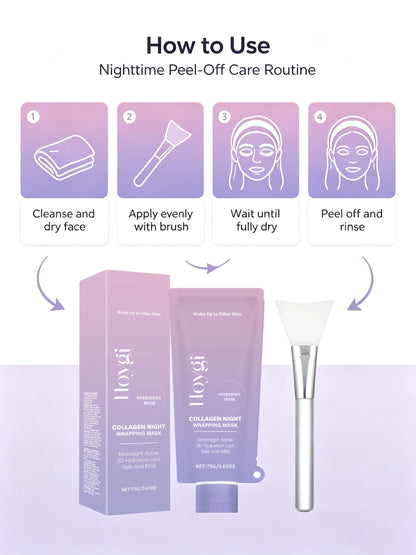 Hoygi Collagen Night Wrapping Mask for Firming Hydration and Glow