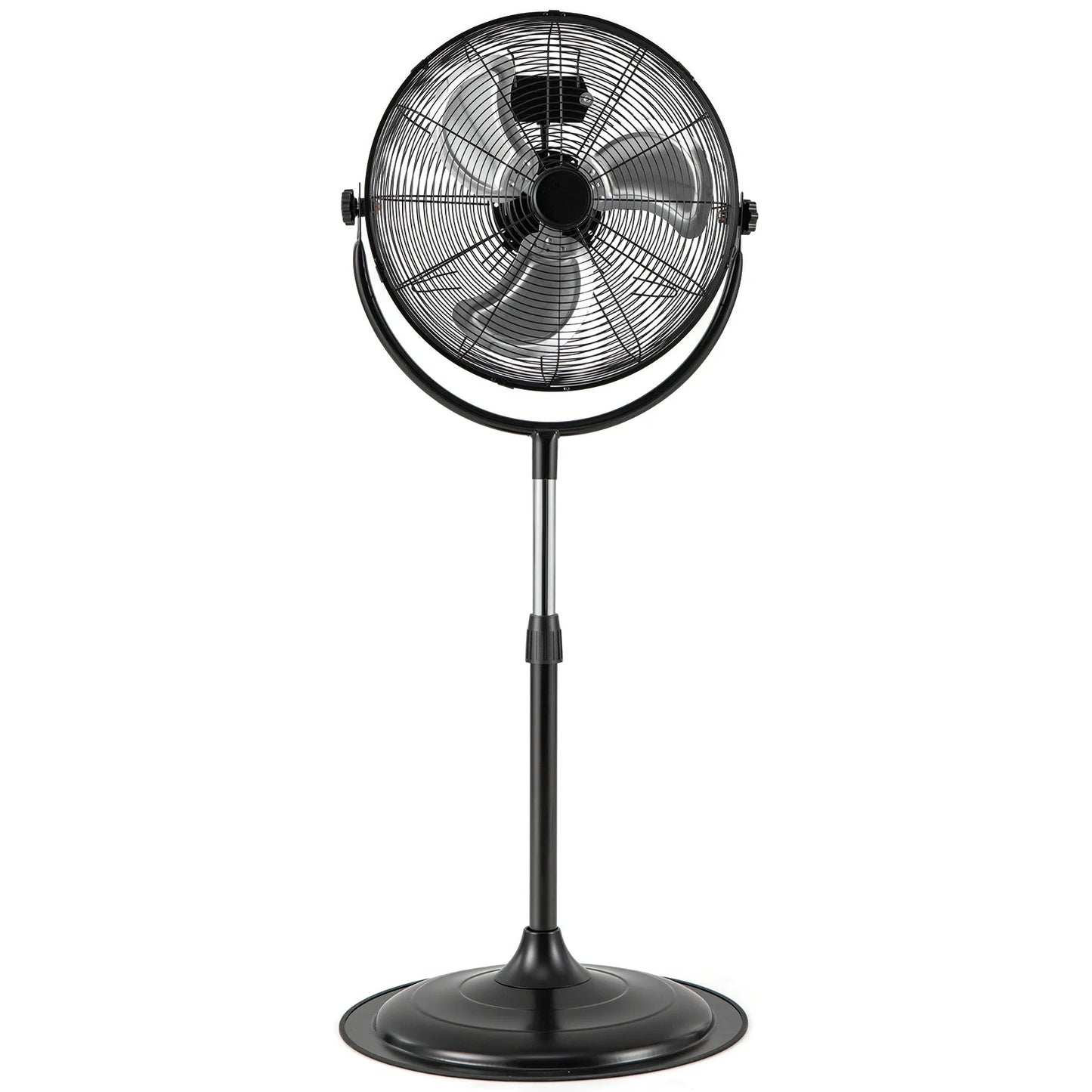 18" High Velocity Pedestal Fan w/ 3 Speeds 360° Tilt & Adjustable Heigh for Home
