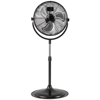 18" High Velocity Pedestal Fan w/ 3 Speeds 360° Tilt & Adjustable Heigh for Home