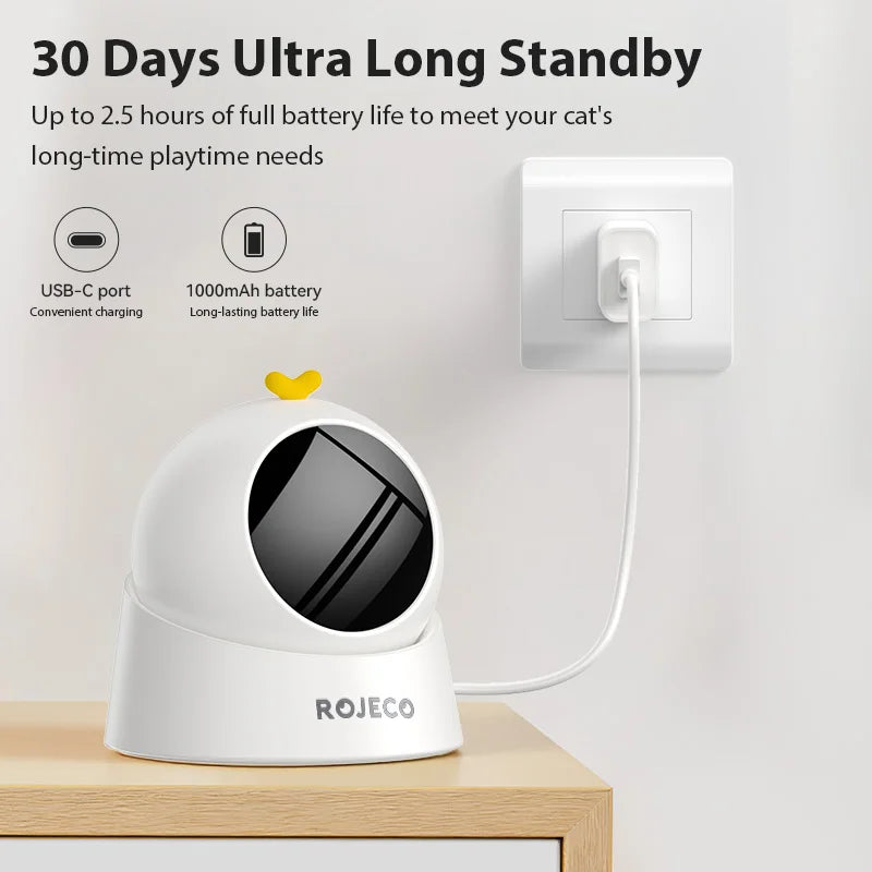 ROJECO Automatic Cat Laser Toy Interactive Indoor Teasing Toy