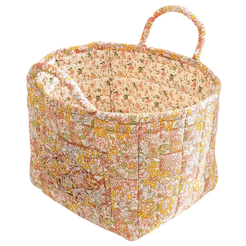 Boho Fabric Storage Basket Large Capacity Quilted Laundry Hampers Collapsible Dirty Clothes Underwear Sorting Laundry Baskets