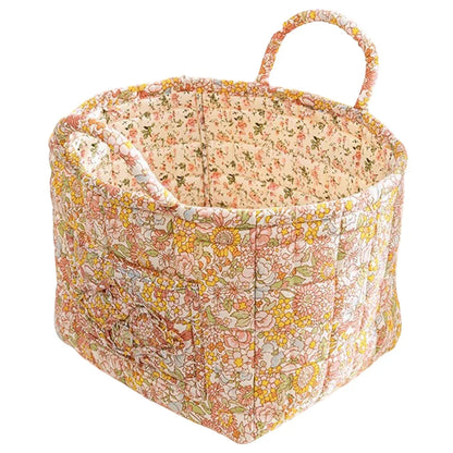 Boho Fabric Storage Basket Large Capacity Quilted Laundry Hampers Collapsible Dirty Clothes Underwear Sorting Laundry Baskets
