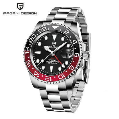 PAGANI DESIGN PD1662 Ceramic Bezel Sapphire Glass Automatic GMT Watch