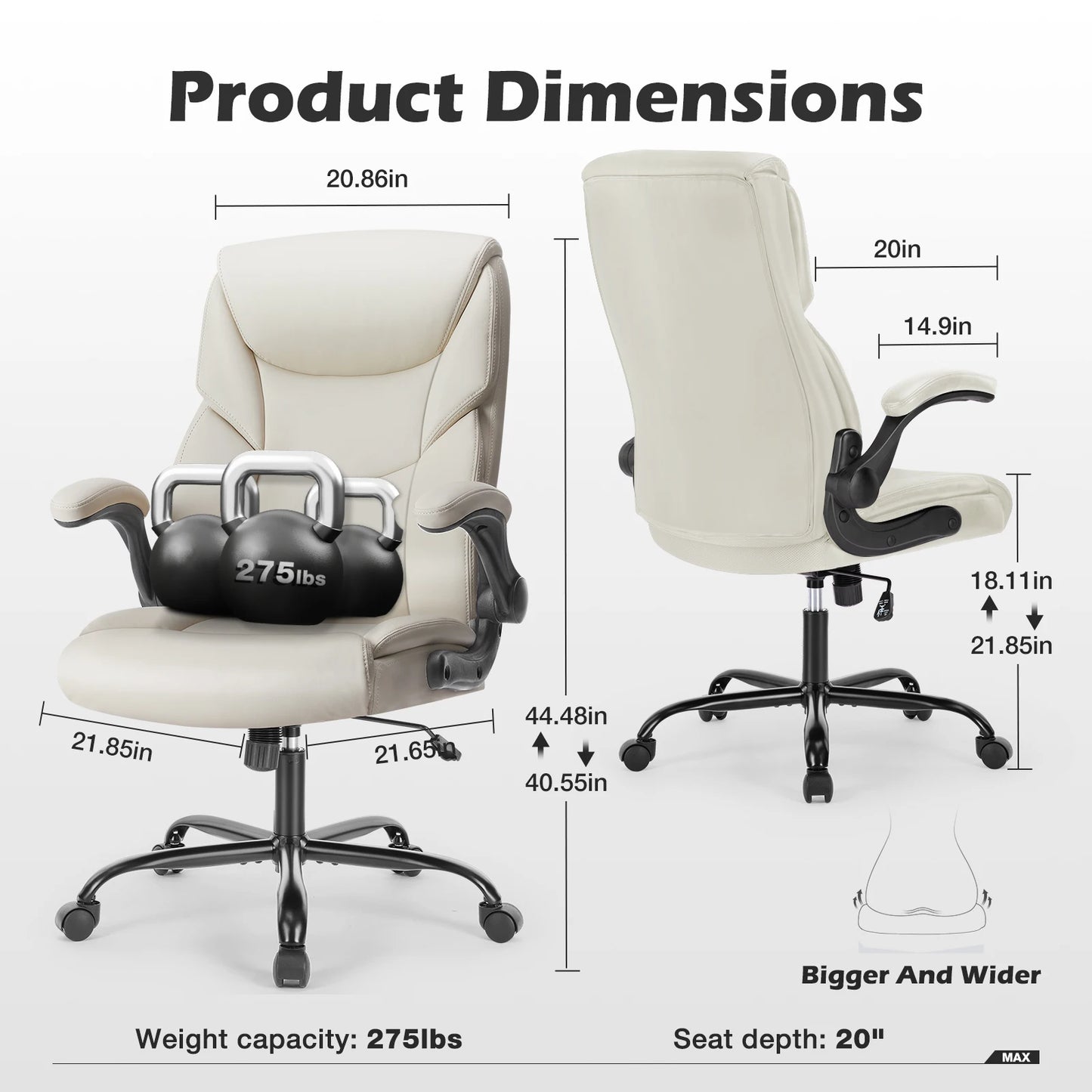 JHK Ergonomic PU Leather Armrest Gaming Chair With Lumbar
