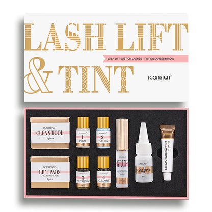ICONSIGN Lash Lift and Tint Kit Professional Eyelash Lifting Tint Brow Lamination Dye Eye Makeup Tools