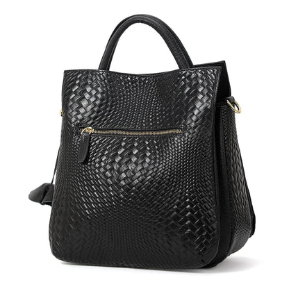 Genuine Leather Women's Bag 2025New High Capacity Handbag Women's Charm Goddess Handheld Shoulder Bag Big Bag Women's Bag