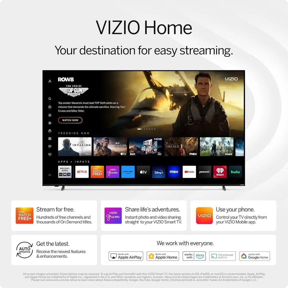 50" 4K Resolution HDR Smart TV, Dolby Vision HDR/HDR10+, Wii 6 - (Renewed)