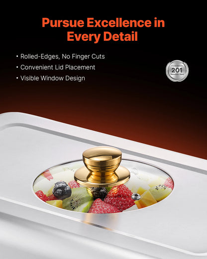 SucceBuy Chafing Dish Buffet Set Stainless Steel Pans