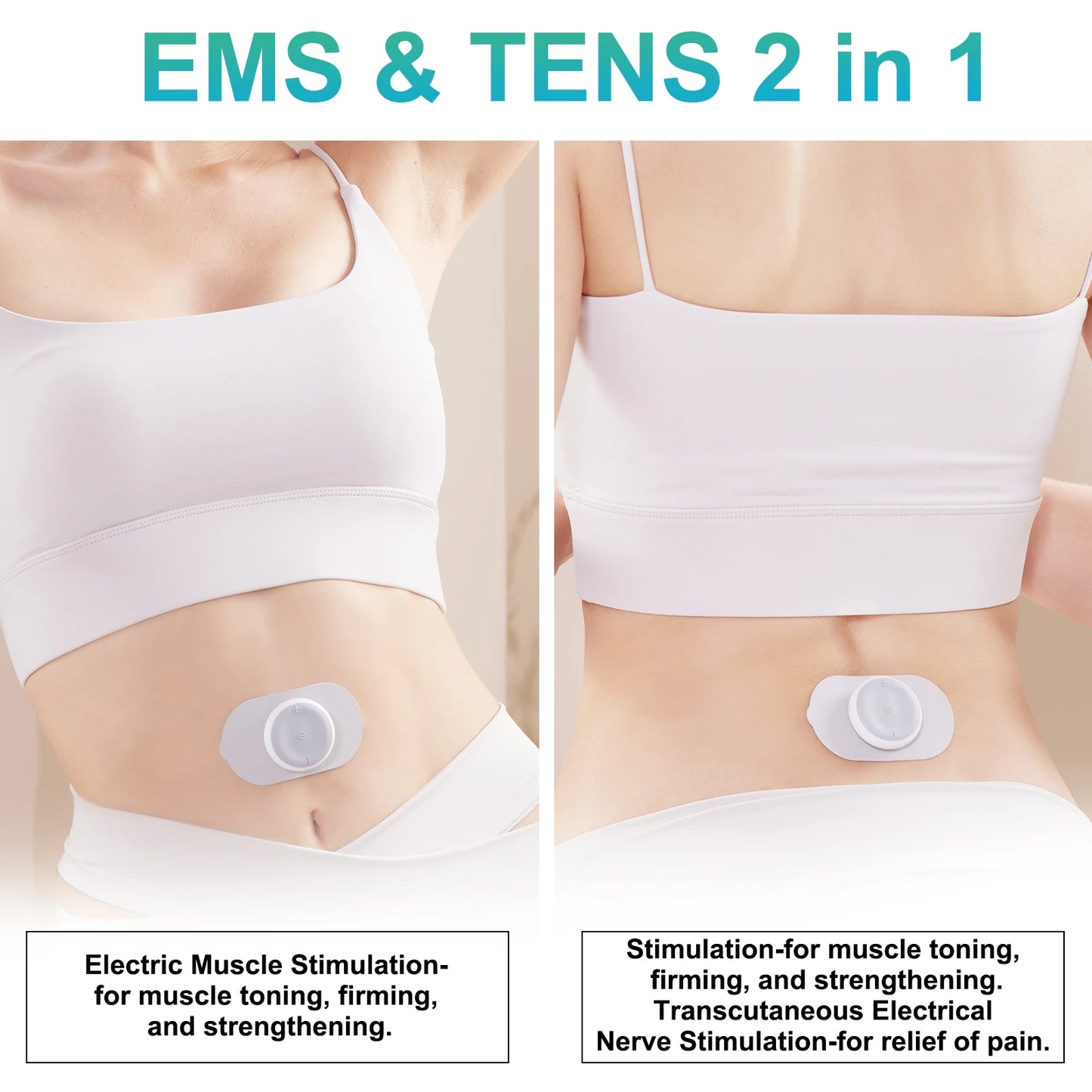 MASGRE Wireless TENS EMS Unit With Pads for Electric Muscle Stimulation