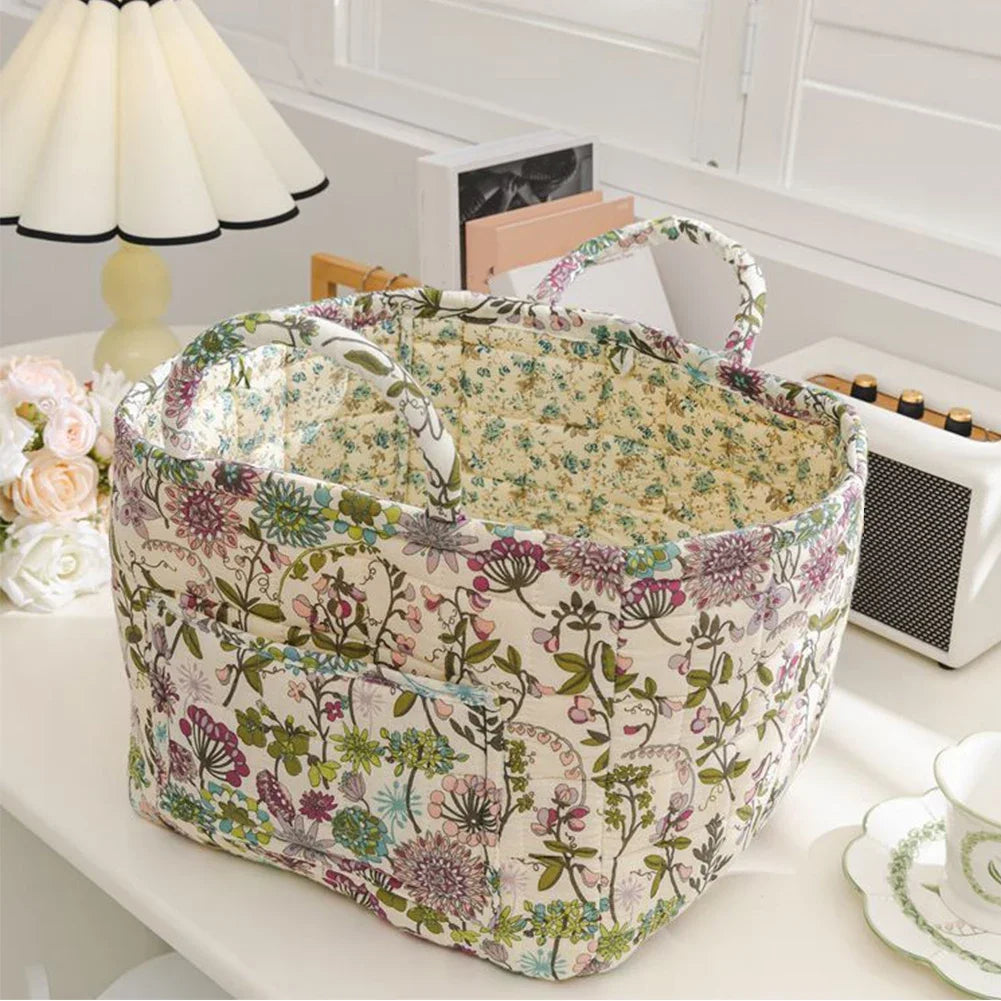 Boho Fabric Storage Basket Large Capacity Quilted Laundry Hampers Collapsible Dirty Clothes Underwear Sorting Laundry Baskets