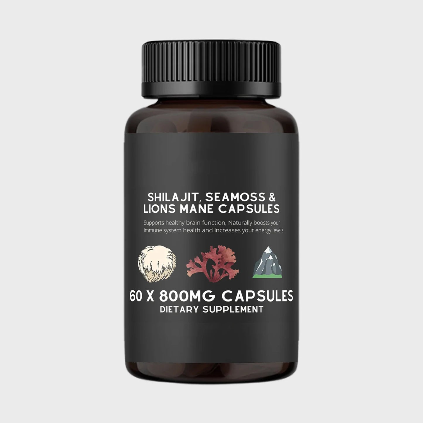 Quitmood Health Shilajit Fusion Capsules With Sea Moss Lions Mane