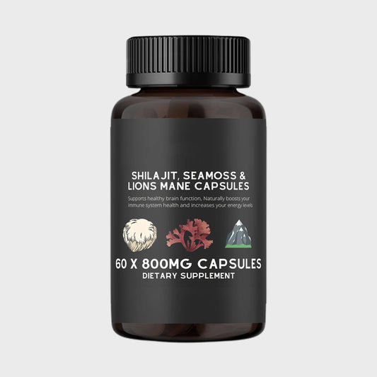 Quitmood Health Shilajit Fusion Capsules With Sea Moss Lions Mane
