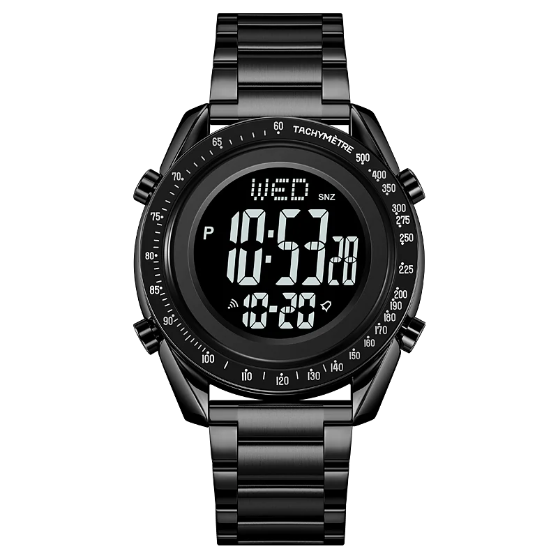 SKMEI Fashion Men's Digital Watch Male Waterproof Watches For Men Luxury Stainless Steel Strap Calendar Electronic Wristwatch