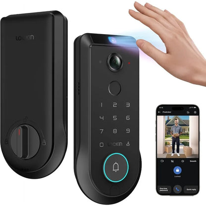 Palm Vein Video Smart Lock 2K Camera And Fingerprint AI Motion Detection IP65
