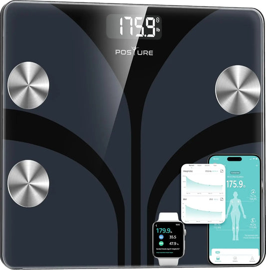 Digital Body Composition Scale With App Sync 400lb Capacity