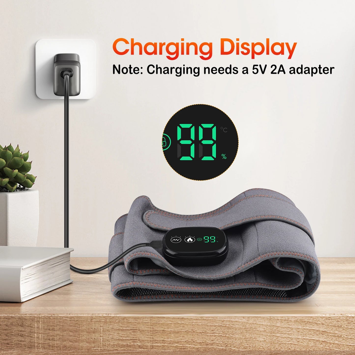 PASTSKY Infrared Waist Massager Belt With USB Charge And Vibration