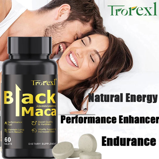 HABUMA Organic Black Maca Pills For Men Endurance And Energy