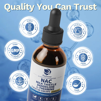 N-Acetyl-L-Cysteine NAC Supplement with Milk Thistle,Selenium for Liver & Kidney Support,Lung,Antioxidants & Immune Support