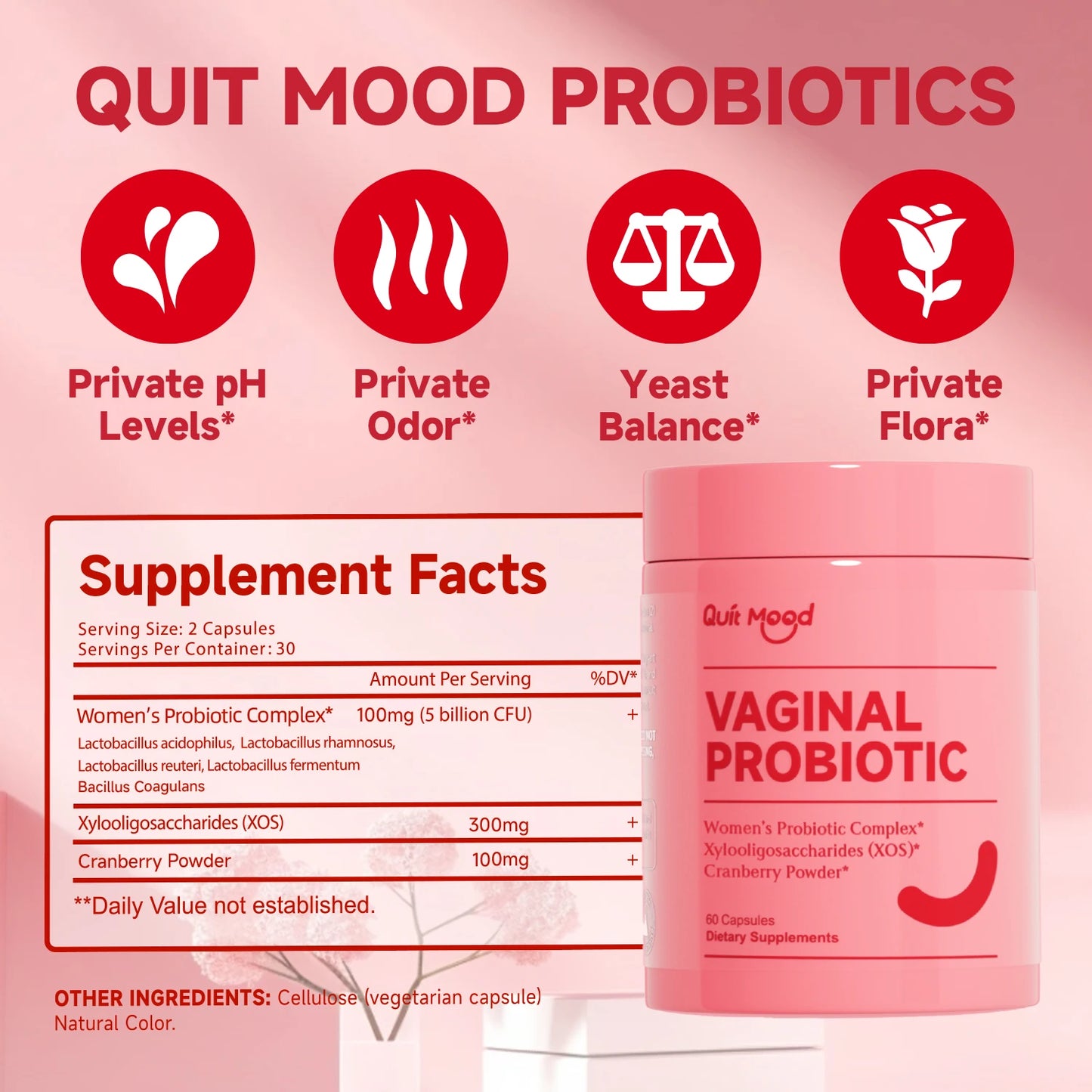 Quit Mood Probiotics for Women PH Balance Probiotic Blend