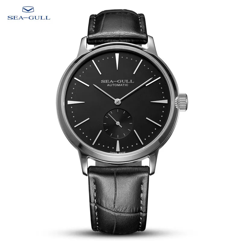 Sea-Gull New Business Mechanical Watch For Men Leather Strap